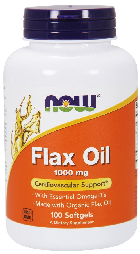 NOW Foods Flax Oil 1000mg 100 softgels