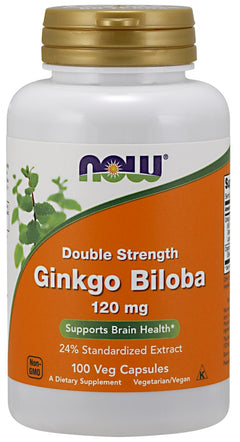 NOW Foods Ginkgo Biloba Double Strength 120mg 100 vcaps