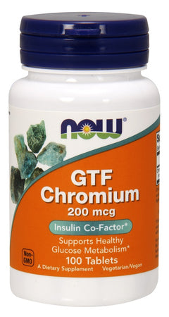NOW Foods GTF Chromium 200mcg 100 tablets