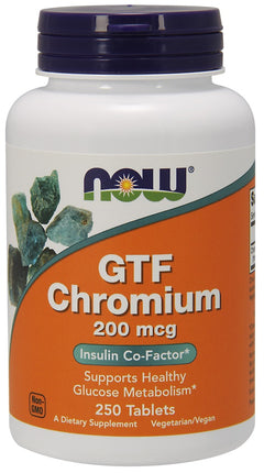 NOW Foods GTF Chromium 200mcg 250 tablets