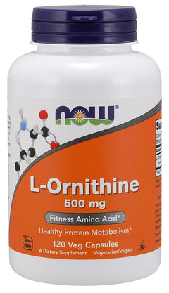 NOW Foods L-Ornithine 500mg 120 vcaps