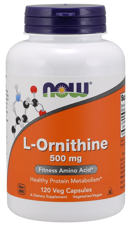 NOW Foods L-Ornithine 500mg 120 vcaps