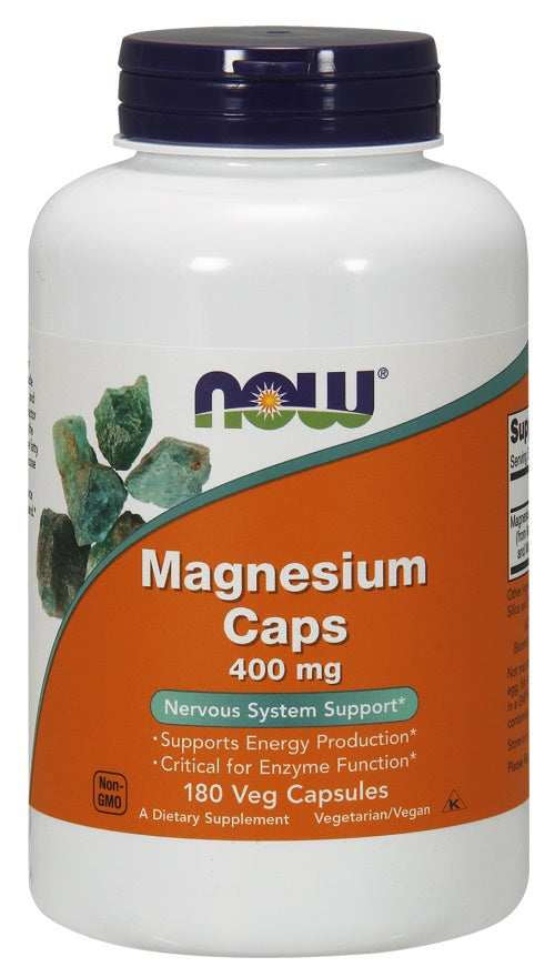 NOW Foods Magnesium 400mg 180 vcaps