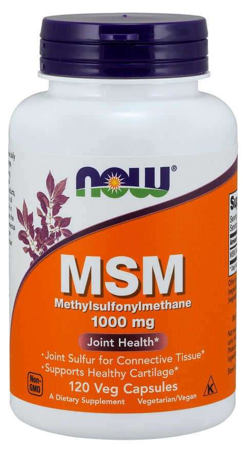 NOW Foods MSM Methylsulphonylmethane 1000mg 120 vcaps