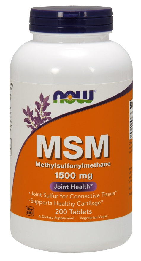 NOW Foods MSM Methylsulphonylmethane 1500mg 200 tabs