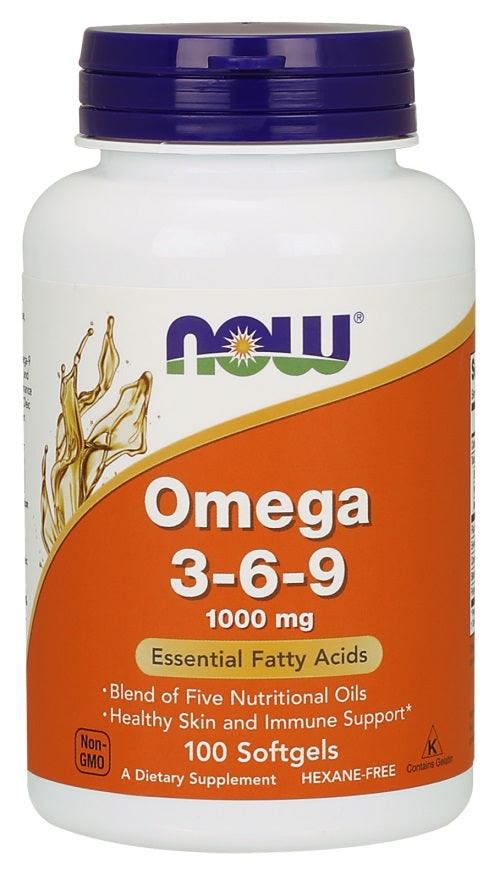 NOW Foods Omega 3-6-9 1000mg 100 softgels