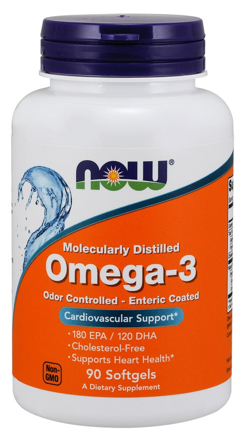 NOW Foods Omega-3 Enteric Coated 90 softgels