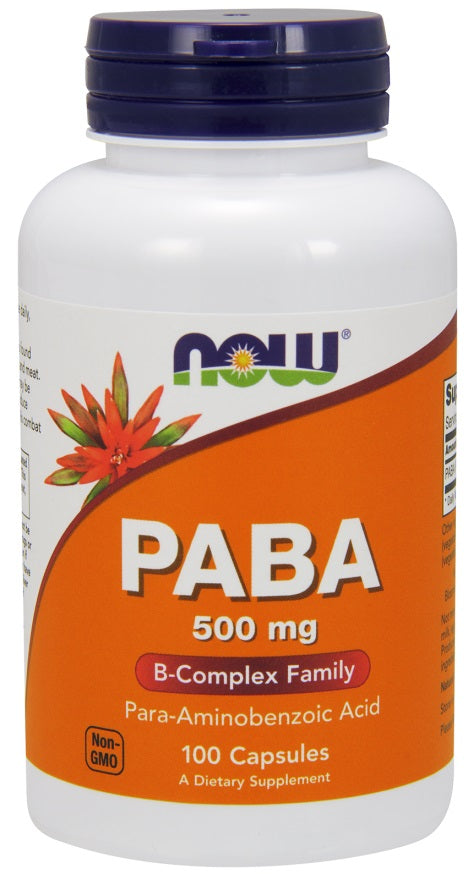 NOW Foods PABA 500mg 100 caps