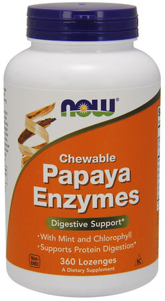 NOW Foods Papaya Enzyme Chewable 360 lozenges
