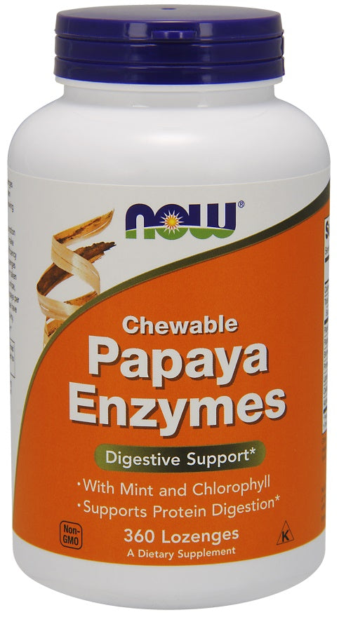 NOW Foods Papaya Enzyme Chewable 360 lozenges