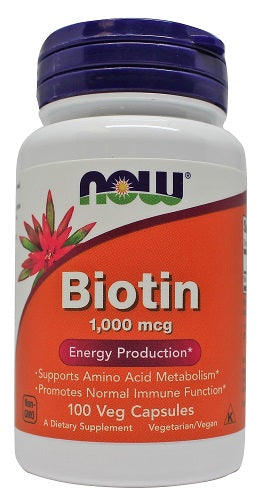 NOW Foods Biotin 1000mcg 100 vcaps