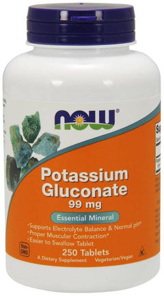 NOW Foods Potassium Gluconate 99mg 250 tablets