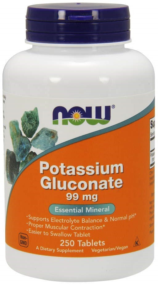 NOW Foods Potassium Gluconate 99mg 250 tablets