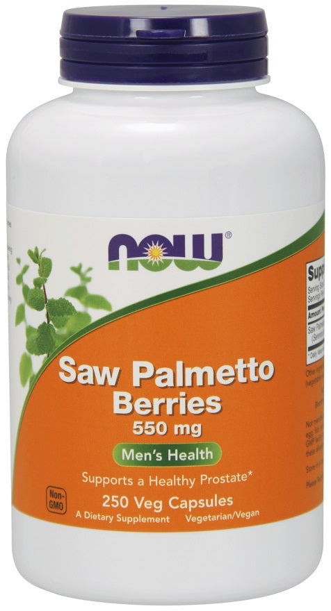 NOW Foods Saw Palmetto Berries 550mg 250 vcaps