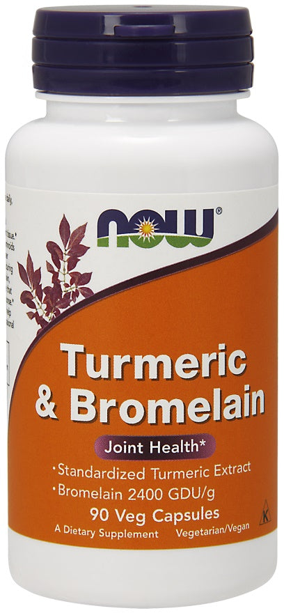 NOW Foods Turmeric & Bromelain 90 vcaps
