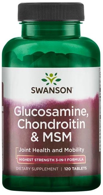 Swanson Glucosamine Chondroitin & MSM 750mg 120 tablets