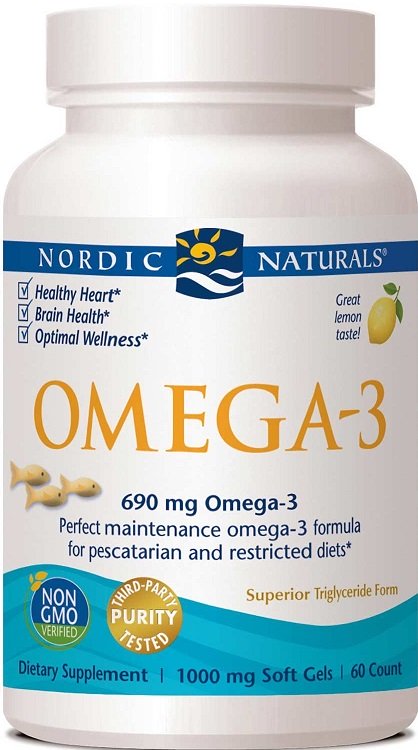 Nordic Naturals Omega-3 690mg Lemon 60 softgels