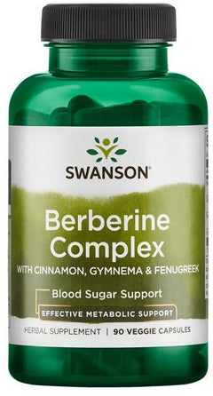 Swanson Berberine Complex with Cinnamon Gymnema & Fenugreek 90 vcaps