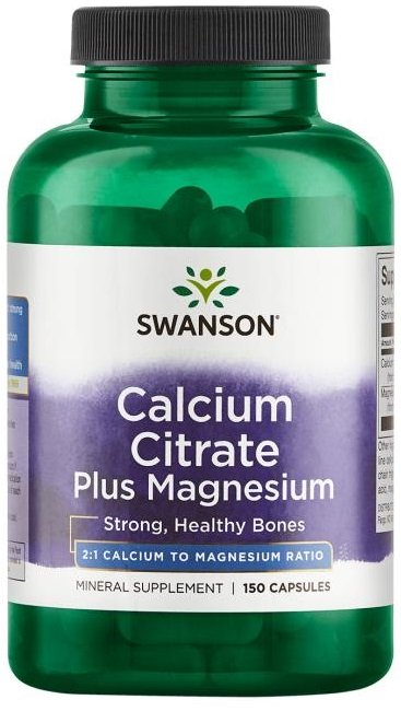 Swanson Calcium Citrate Plus Magnesium 150 caps