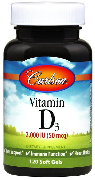 Carlson Labs Vitamin D3 2000 IU 120 softgels