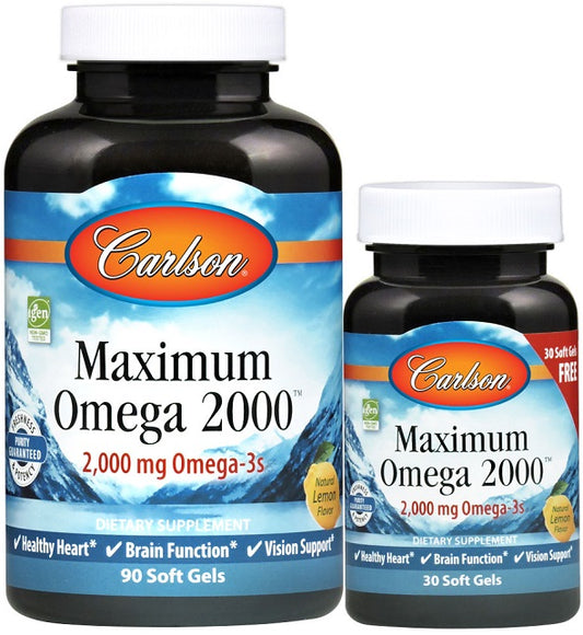Carlson Labs Maximum Omega 2000 90 + 30 softgels