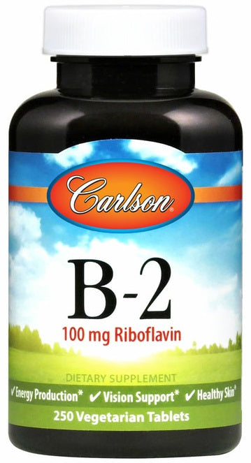 Carlson Labs Vitamin B-2 100mg 100 vegetarian tablets