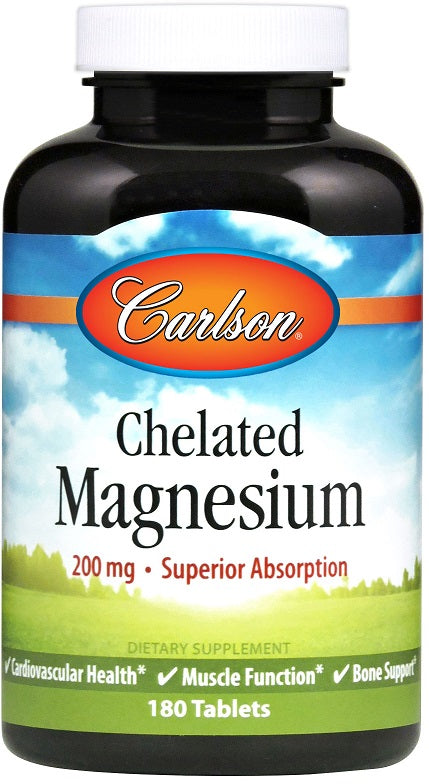 Carlson Labs Chelated Magnesium 200mg 180 tablets