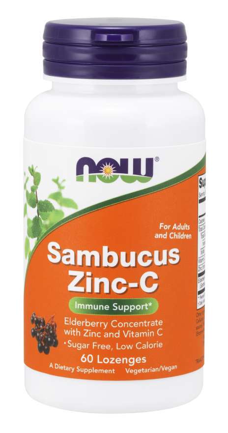 NOW Foods Sambucus Zinc-C 60 lozenges