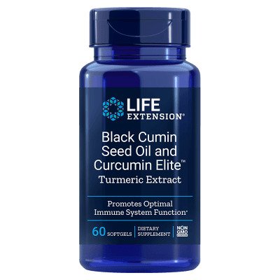 Life Extension Black Cumin Seed Oil and Curcumin Elite Turmeric Extract 60 softgels
