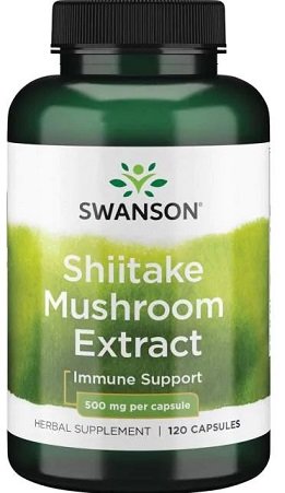 Swanson Shiitake Mushroom Extract 500mg 120 caps