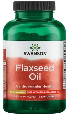 Swanson Flaxseed Oil 1000mg 100 softgels