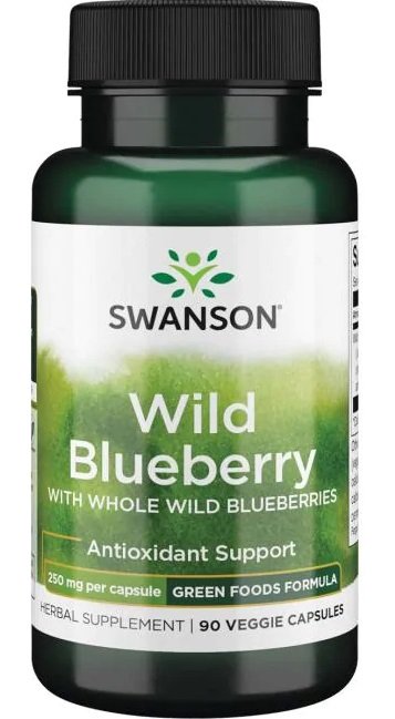 Swanson Wild Blueberry 250mg 90 vcaps