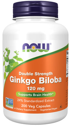 NOW Foods Ginkgo Biloba Double Strength 120mg 200 vcaps