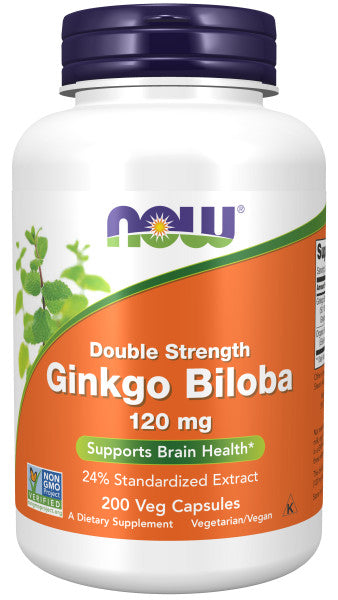 NOW Foods Ginkgo Biloba Double Strength 120mg 200 vcaps