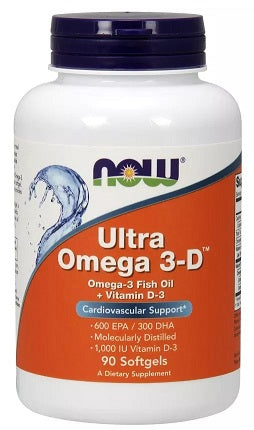 NOW Foods Ultra Omega 3-D with Vitamin D-3 90 softgels