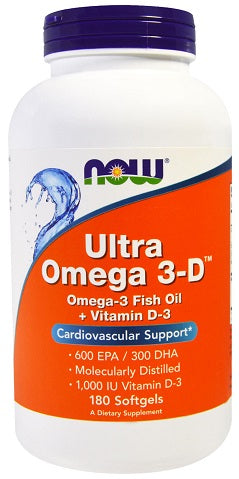 NOW Foods Ultra Omega 3-D with Vitamin D-3 180 softgels