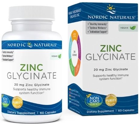 Nordic Naturals Zinc Glycinate 20mg 60 caps