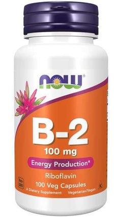 NOW Foods Vitamin B-2 Riboflavin 100mg 100 vcaps