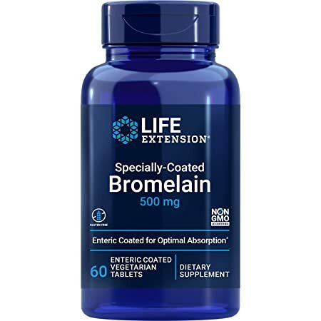 Life Extension Specially-Coated Bromelain 500mg 60 enteric coated vegetarian tabs