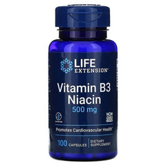 Life Extension Vitamin B3 Niacin 500mg 100 caps