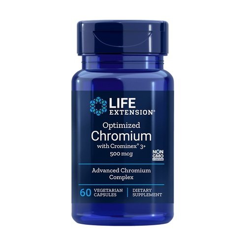 Life Extension Optimized Chromium with Crominex 3+ 500mcg 60 vcaps