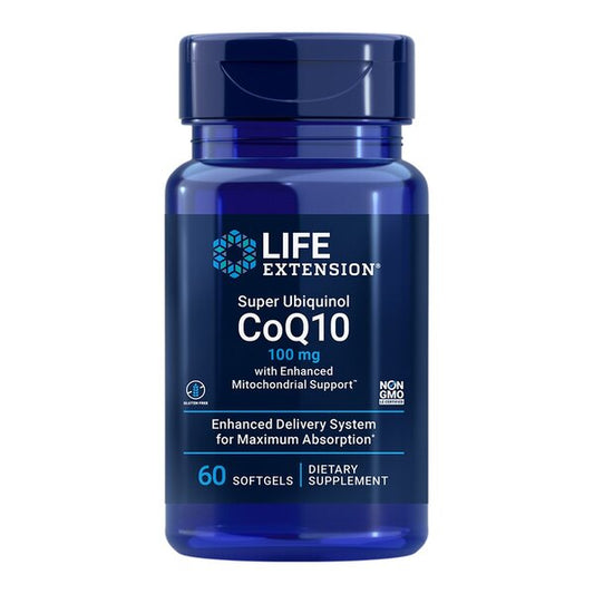 Life Extension Super Ubiquinol CoQ10 with Enhanced Mitochondrial Support 100mg 60 softgels