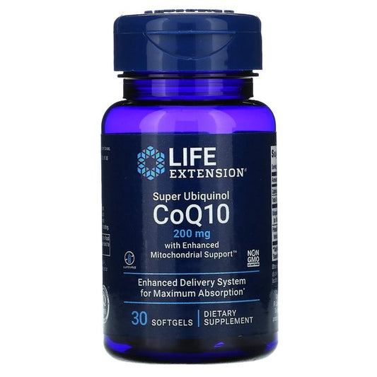 Life Extension Super Ubiquinol CoQ10 with Enhanced Mitochondrial Support 200mg 30 softgels
