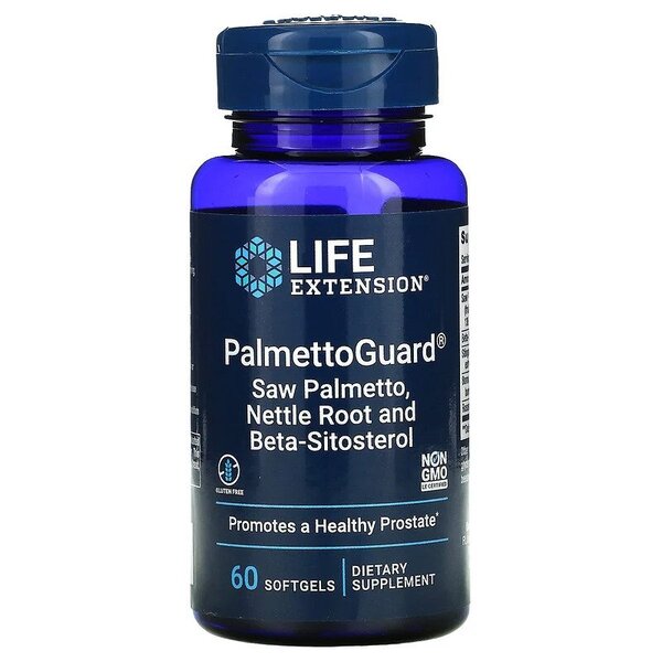 Life Extension PalmettoGuard Saw Palmetto/Nettle Root with Beta-Sitosterol 60 softgels