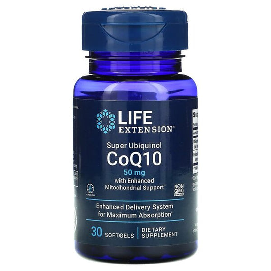 Life Extension Super Ubiquinol CoQ10 with Enhanced Mitochondrial Support 50mg 30 softgels