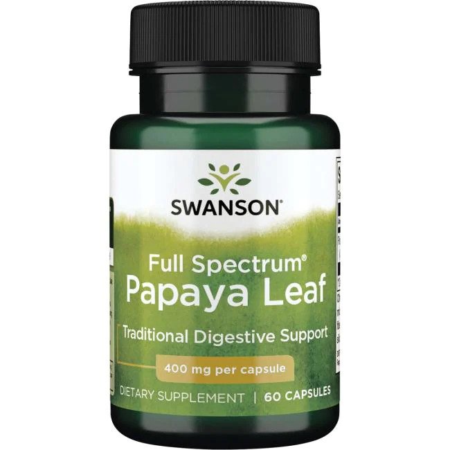 Swanson Full Spectrum Papaya Leaf 400mg 60 caps