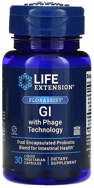 Life Extension Florassist GI with Phage Technology 30 liquid vcaps