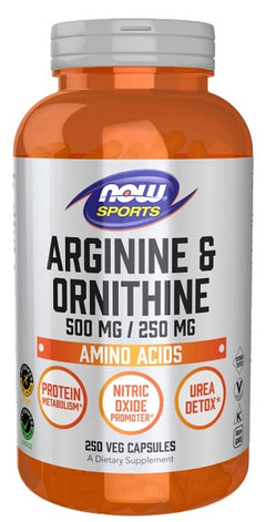 NOW Foods Arginine & Ornithine 250 vcaps