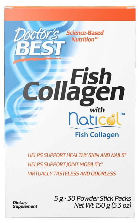 Doctor's Best Fish Collagen with Naticol Fish Collagen 30 stick packs