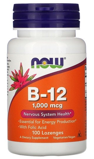 NOW Foods Vitamin B-12 1000mcg 100 lozenges